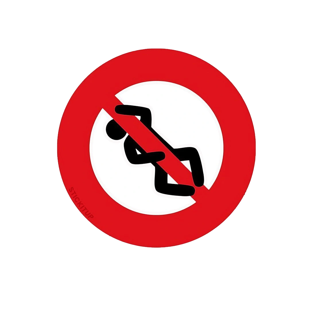 No Sliding Sticker Sticker